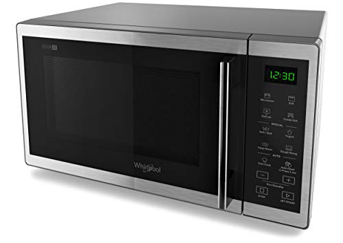 Whirlpool MWP 253 SX - Microondas para parrilla, 25 l, 900 W, grill de cuarzo, 1050 W, programa AutoClean, función de fusión