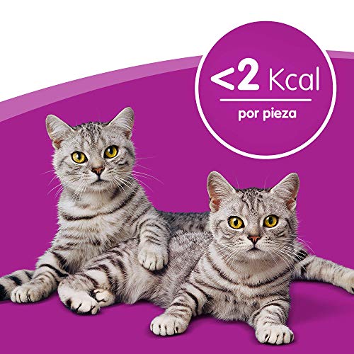 Whiskas Premios Temptations para educar a tu gato, sabor pollo (pack de 8 x 60g)