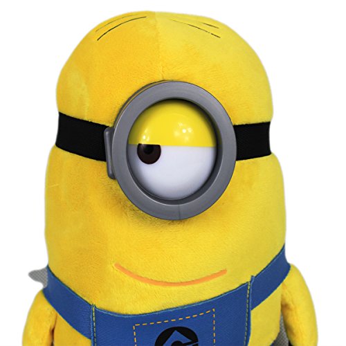 Whitehouse Minions 30 – 34 cm Grande con Gafas de plástico, diseño de GRU 1 & 2 Peluche Amarillo Suave (Stuart)