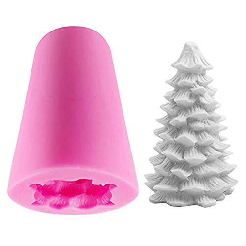 Wicemoon Molde de Silicona para árbol de Navidad, Molde de Vela, Fondant para decoración de Tartas 8cm