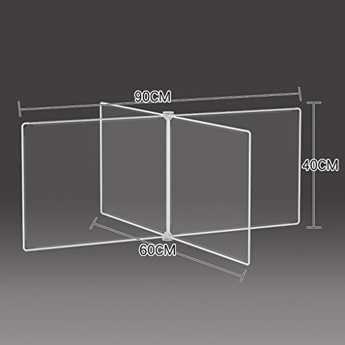 Wilk Mampara de Protección en Transparente/Pantalla Separadora Metacrilatos para Escuelas, Cafeterías, Bibliotecas, Cafés Barrera de Protección - 4 Personas Sentadas