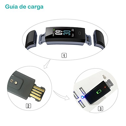 Willful Pulsera Actividad, Pulsera Actividad Inteligente Pantalla Color Reloj con Pulsómetro Impermeable IP68 Podómetro Pulsera Deportiva Reloj para Xiaomi Samsung Huawei Android iPhone iOS Teléfono