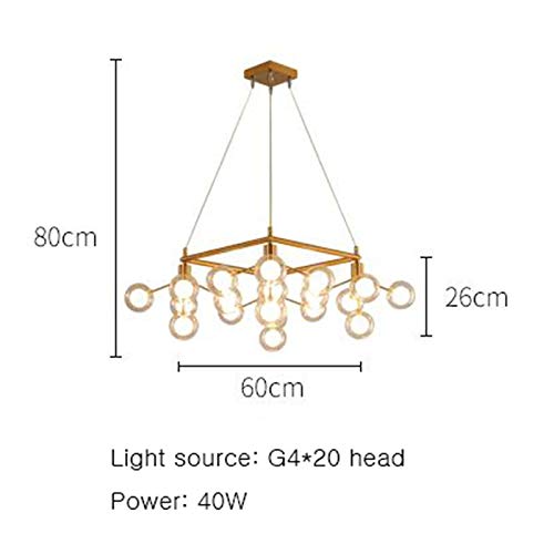 William 337 candelabro Candelabro Lámpara de techo Lámpara colgante Luz Sala de estar Decoración Dormitorio Cocinas Mesa de comedor Cafetería Restaurante LED Lámpara de metal Molecular de vidrio [Clas