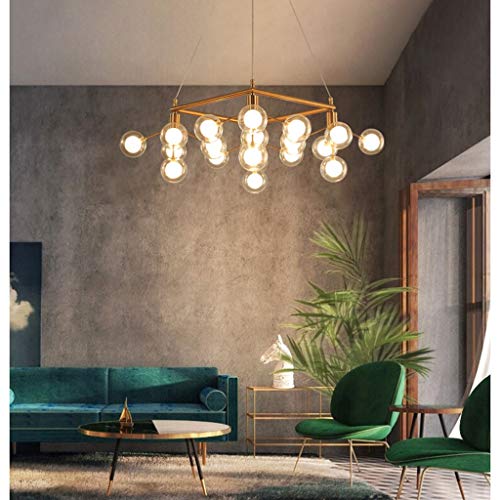 William 337 candelabro Candelabro Lámpara de techo Lámpara colgante Luz Sala de estar Decoración Dormitorio Cocinas Mesa de comedor Cafetería Restaurante LED Lámpara de metal Molecular de vidrio [Clas