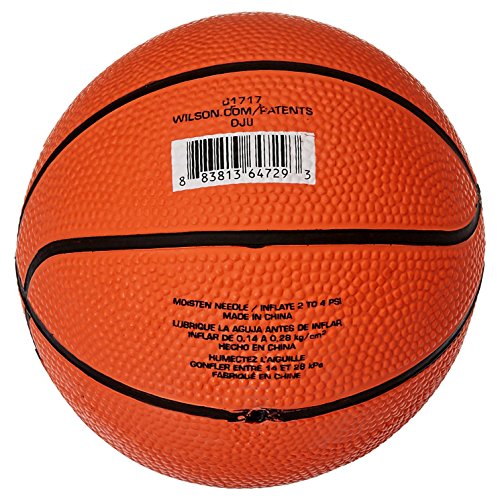 Wilson B1717 Pelota de Baloncesto Micro Interior y Exterior, Unisex, Naranja, Talla Única