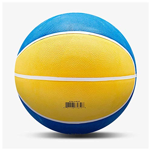 Wilson WTB14199XB07 Pelota de Baloncesto Clutch Caucho Interior y Exterior, Unisex-Adult, Azul/Amarillo, 7