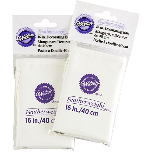 Wilton Bolsas reutilizables para decoración de peso pluma, paquete de 2 unidades, 40,6 cm (40,6 cm)