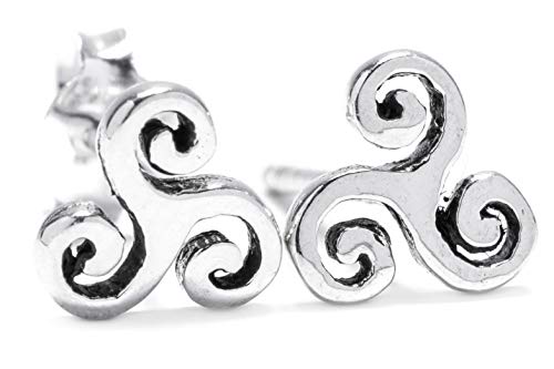 windalf delicada Bohemia Pendientes Trust Diámetro 0.7 cm Celtic Colgante como Trisquel Vintage Plata de ley 925