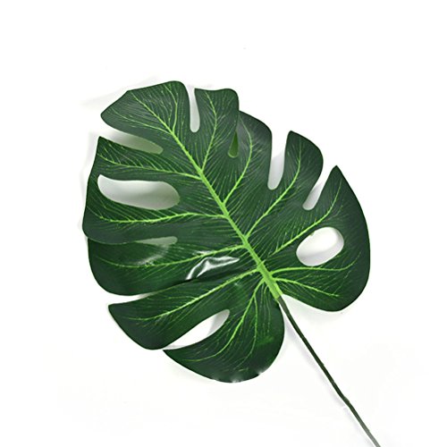 WINOMO hojas de Palma artificiales - planta artificial para decoración de fiesta Luau hawaiano playa fiesta temática 10pcs - L