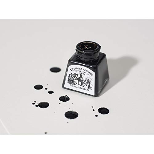 Winsor & Newton 14 ml tinta para dibujo botella – Apple verde, color Black Indian Black Indian