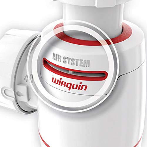 Wirquin – Sifón de fregadero Neo Air de Wirquin diámetro 40 mm anti-fuite Válvula antivacío