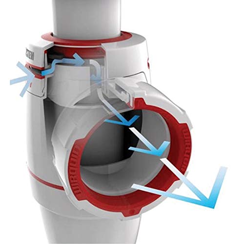 Wirquin – Sifón de fregadero Neo Air de Wirquin diámetro 40 mm anti-fuite Válvula antivacío