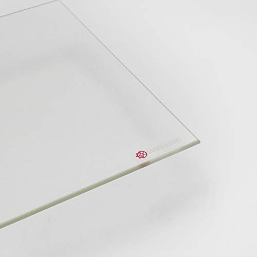 Wisamic Lecho térmico de vidrio borosilicato transparente 220x220x3mm para impresoras 3D MK2 / MK2A, Anet A8, Anet A6, Reprap, Mendel