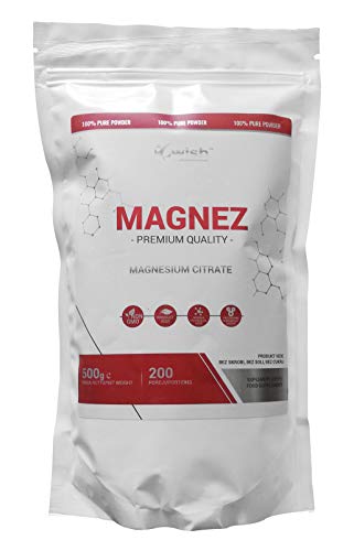 Wish Pharmaceutical Magnesium Citrate Citrato de Magnesio Paquete de 1 x 500g Una Forma Bien Absorbida de Magnesio Sin Sal de Azúcar y Almidón 200 Porciones