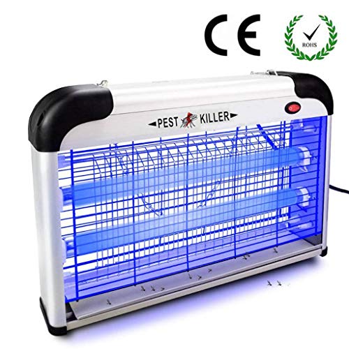 WISKEO Lámpara Mata Insectos Electrico UV, Anti Mosquitos Electrico, Cobertura Grande del Área Colgar Atrapa para Moscas Uso Industrial