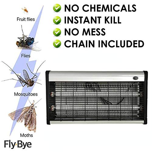 WISKEO Lámpara Mata Insectos Electrico UV, Anti Mosquitos Innovagoods, Sin Sustancias QuíMicas SuspensióN Atrapa para Zancudos Insectos 40W