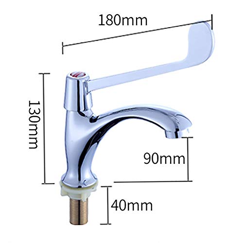 WJJS Codo Tocar el Codo, la Apertura de Codo, Solo Laboratorio médico alargamiento en frío, Mango Largo Codo Que Funciona con Grifo de Lavabo, Grifo de Largo Mango, Cocina y baño Grifo