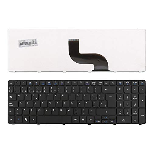 WJY Español Teclado de Repuesto portátil para Acer Aspire 5810T 5536G 5738Z 5810 5739 5338 5410t 5538 5542 5538G 5542G 7560 7560G 7739 5625G MP-09G36 MP-09G36E0-6981W PK130PI1B18 SP Layout Keyboard