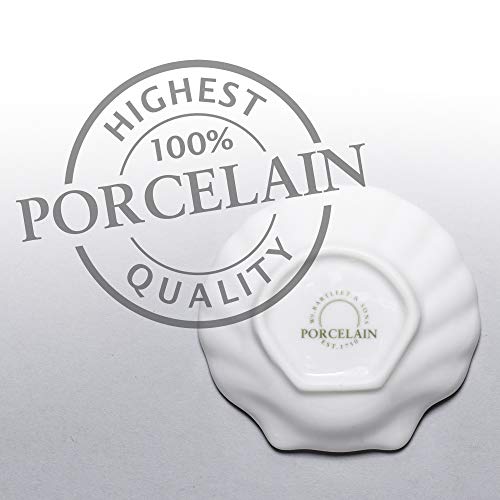 WM Bartleet & Sons 1750 TSET113 - Juego de 4 platos de porcelana tradicional, 7,5 cm, color blanco