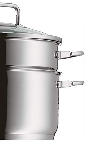 WMF 720909990 Grand Gourmet - Olla cocción a vapor, 20 cm, color plata