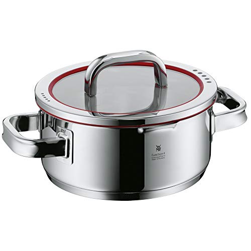 WMF Function 4 - Batería de Cocina, Cromargan Acero Inoxidable, 1 Cacerola de 16 cm, 3 Ollas altas con Tapa, 1 olla de cocción con tapa , 5 Piezas (Reacondicionado)