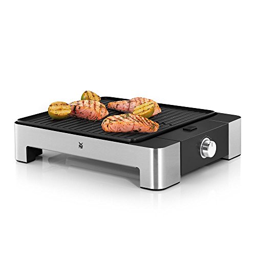 WMF Lono Parrilla De Mesa, 1250 W, Acero Inoxidable/Revestimiento Antiadherente