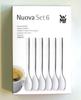 WMF Nuova Juego 6 Palas café Espresso, Acero Inoxidable Pulido