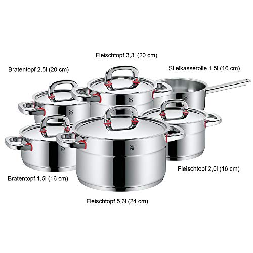 WMF Premium One - Batería de Cocina, 6 Piezas