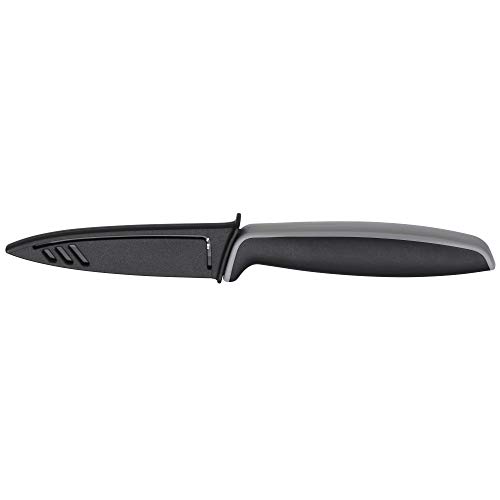 WMF Touch Cocinero, Cuchillo con Funda Protectora, Hoja Especial de Acero con Revestimiento Antiadherente, Afilado, Cerámica, Negro, 20 cm