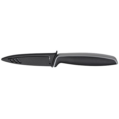 WMF Touch Juego de 2 Cuchillos con Funda Protector Color negro, Cuchillo de Cocina 24 cm y Cuchillo Multiusos de 20.5 cm