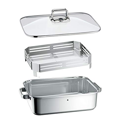 WMF Vitalis Fuente rectangular de cocción al vapor, inox cromargan, acero inoxidable pulido, 3.5 L