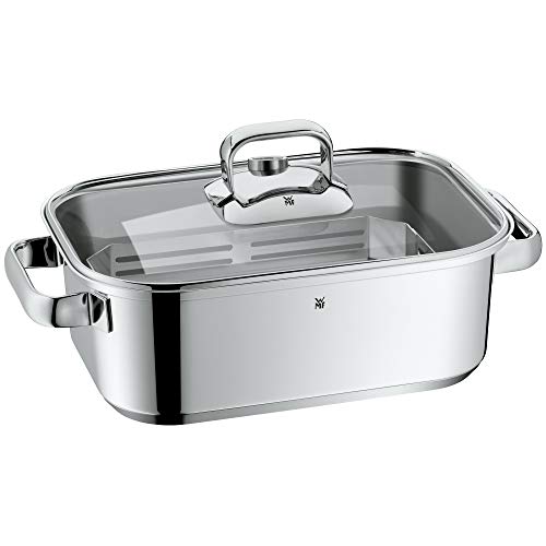 WMF Vitalis Fuente rectangular de cocción al vapor, inox cromargan, acero inoxidable pulido, 3.5 L