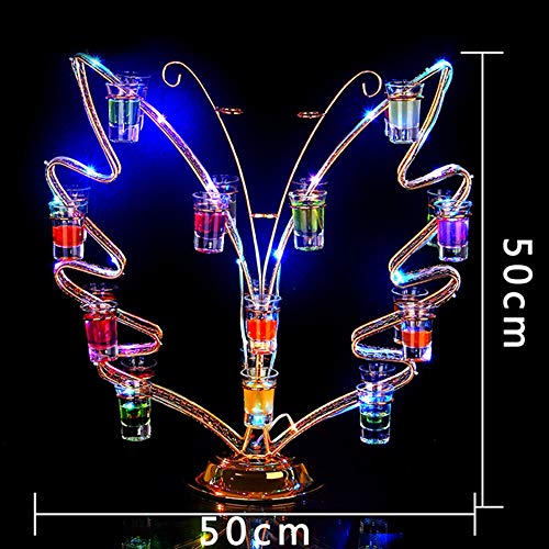 WMX Forma Resplandeciente Copa De Vino Holder-Color De La Mariposa Leds Duraderos Titulares Copa De Vino, Family Bar Cafetería Restaurante Privatizable (24 Hoyos De Copa)