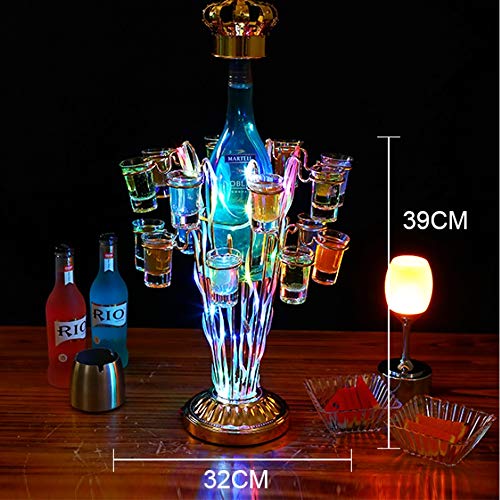 WMX Resplandeciente Copa De Vino Holder-Creativo Que Cambia De Color De Vidrio Cóctel Titular Agujero De Cristal, para La Familia Bar Cafetería Restaurante Privatizable (No Contiene Una Taza)