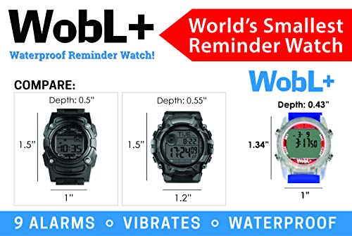 WobL + (Rosa) Reloj Recordatorio Vibrante A Prueba De Agua