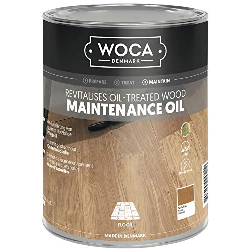 Woca Natur - Aceite de mantenimiento para suelos de madera (1,0 L)