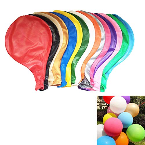 Wohlstand 9xGlobos Grandes,de látex Globos de Colores,Gigante Globo látex Redondo Globo decoración para Fiesta cumpleaños Bodas Bautizo graduación Navidad Carnaval Celebraciones