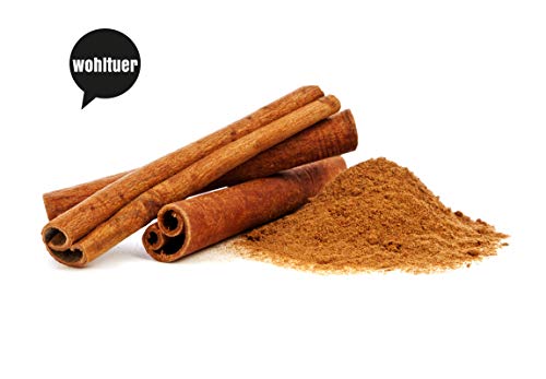 wohltuer bio Ceilán canela gemahlen - Canela polvo I Sabroso y saludable I 100% puro Producto natural I 3,6 g minerales a 100 g