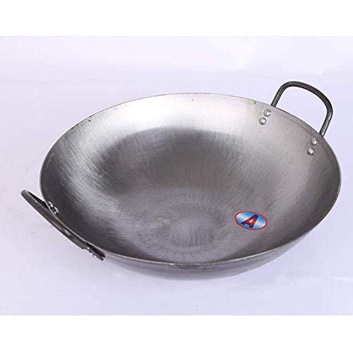 Wok Revestimiento Antiadherente Antiadherente Para Olla De Hierro Doméstica Caldera Grande Para Cocinar Nueva Adecuado Para Estufa De Leña Restaurante Granja,50cm