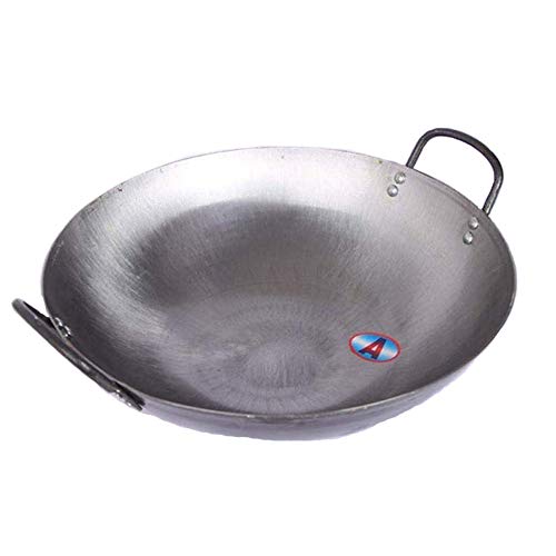 Wok Revestimiento Antiadherente Antiadherente Para Olla De Hierro Doméstica Caldera Grande Para Cocinar Nueva Adecuado Para Estufa De Leña Restaurante Granja,50cm