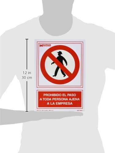 WOLFPACK LINEA PROFESIONAL 15050530 Cartel Prohibido el Paso Persona Ajena Empresa 30x21