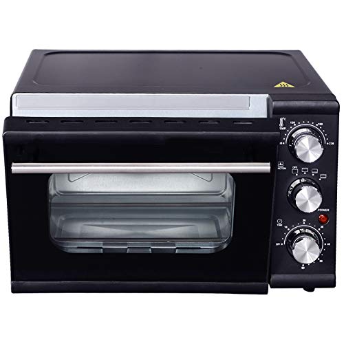 WOLTU Horno Eléctrico de Sobremesa 1300W 15 litros 41 x 27 x 28,5 cm Temperatura hasta 230ºc Horno Tostador Mini Multifunción Negro BF04sz