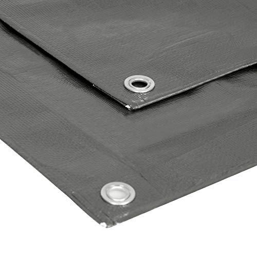 WOLTU Lona Impermeable Lona de Protección, Duradera con Ojales para Muebles, Jardín, Piscina, Coche 180 g/m2 Gris 3x4m GZ1178m2