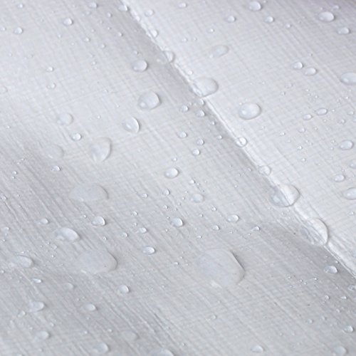 WOLTU Lona Impermeable Lona de Protección, Duradera con Ojales para Muebles, Jardín, Piscina, Coche 280 g/m2 Blanco 2x3m GZ1177m1