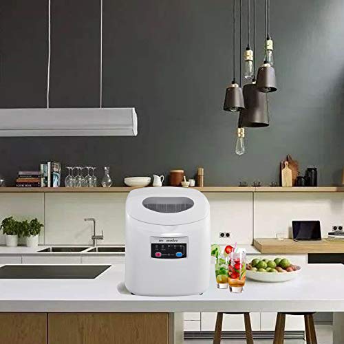 WOLTU Máquina para Hacer Hielo,Silenciosa 120W Máquina de Hacer Cubitos de Hielo 12KG/24H Fabricadora de Cubitos 2.8L Ice Maker Blanco EM03ws