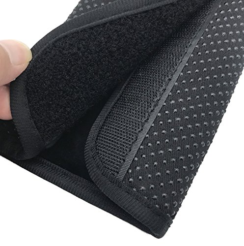 Wommty 2 Paquete de Negro Suave Ajustable Cómodo Terciopelo Cubierta del Apoyabrazoss Protectores para Ordenador de Cubiertas de la Silla Oficina, Casa