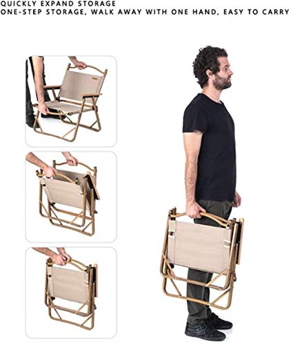 Woodtree Silla Plegable Portable al Aire Libre del Respaldo (de Color Caqui)