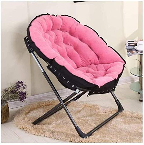 Woodtree Tumbona Plegable Grande Luna Adulto Silla de Sun Silla Silla Silla Mariposa Radar Silla reclinable Plegable Redonda Sofá Silla (Color : 5)