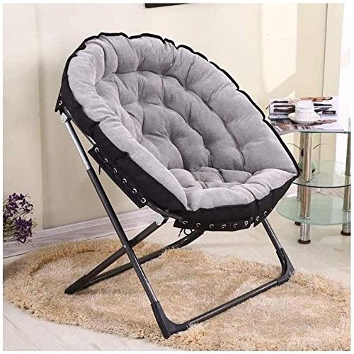 Woodtree Tumbona Plegable Grande Luna Adulto Silla de Sun Silla Silla Silla Mariposa Radar Silla reclinable Plegable Redonda Sofá Silla (Color : 5)