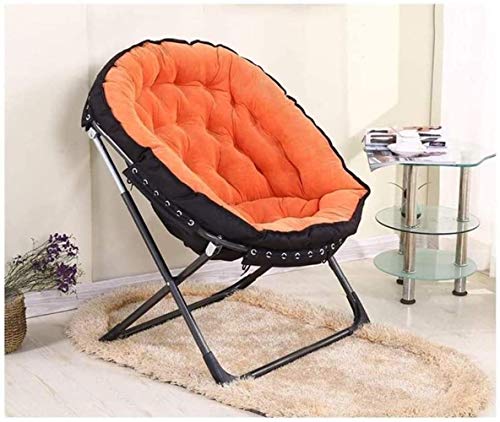 Woodtree Tumbona Plegable Grande Luna Adulto Silla de Sun Silla Silla Silla Mariposa Radar Silla reclinable Plegable Redonda Sofá Silla (Color : 5)